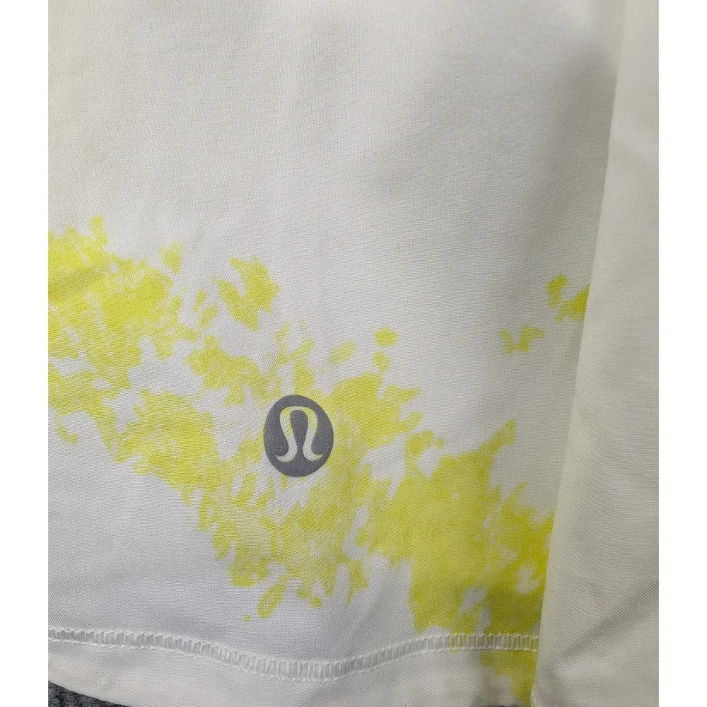 Lululemon Pace Rival Skirt Womens 8 Tall Electric Lemon Skort Athleisure Tennis
